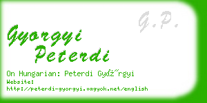 gyorgyi peterdi business card